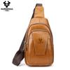 Humerpaul Мужская нагрудная сумка из натуральной кожи, большая вместительная сумка для мобильного телефона, сумка-мессенджер