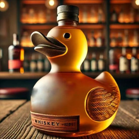 Стеклянная бутылка для виски в форме утки, графин-животное, забавная бутылка для вина в форме утки, вместимость 100 мл, художественный графин, украшение для бара, дома, офиса