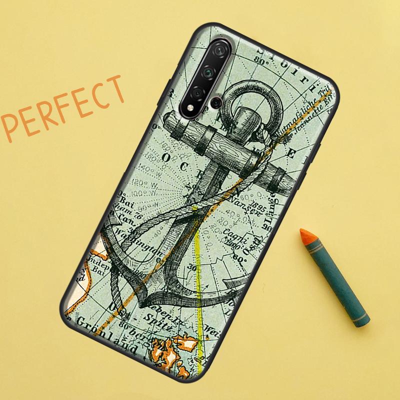 Чехол Anchor Sea Beach для Huawei Nova 9 10 SE 11i 8i 7i 3i Nova 5T Y60 Y61 Y70 Y90 P20 P30 P40 Lite P60 Pro