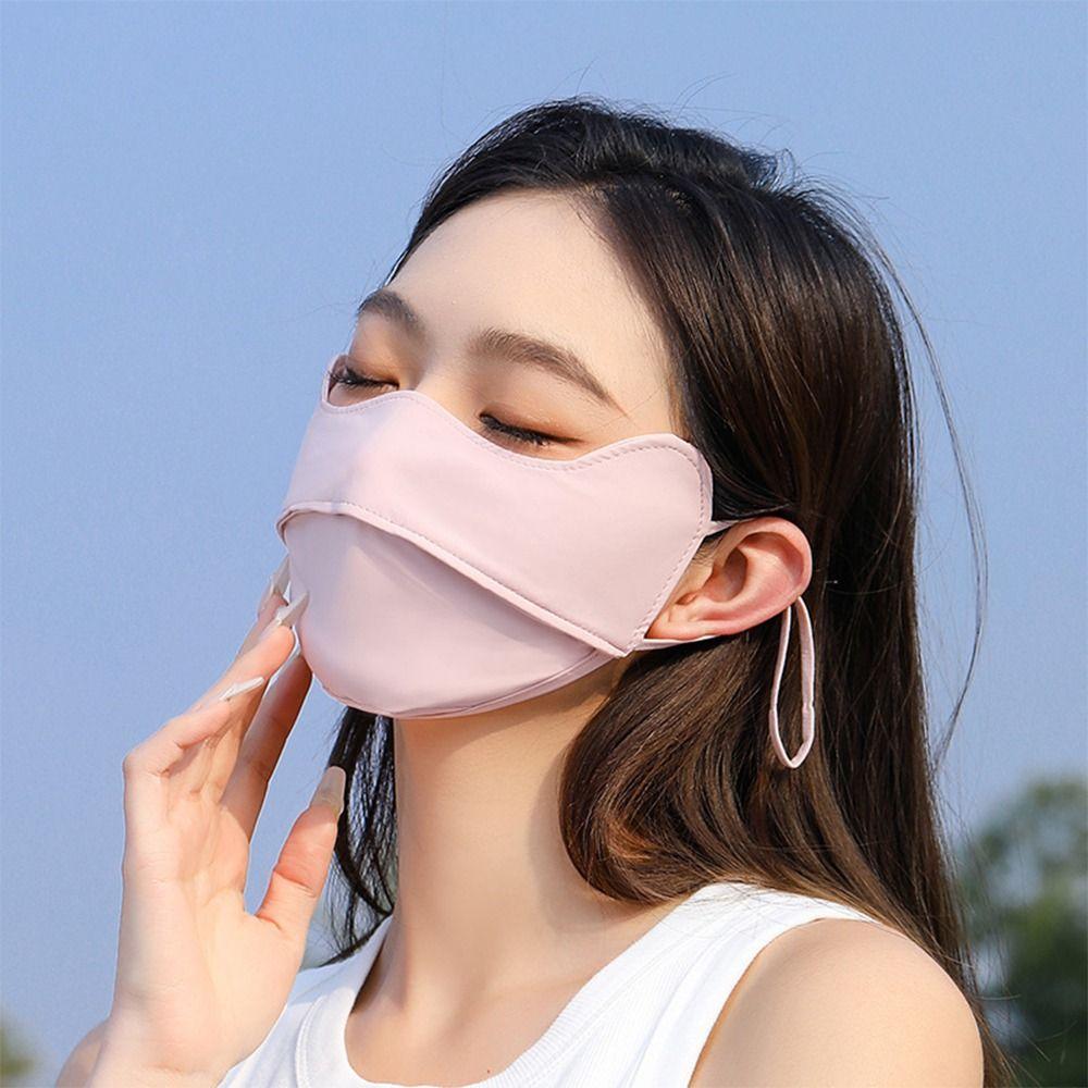 Nylon Ice Silk Mask Breathable Face Cover Scarf Fashion Sunscreen Face Mask