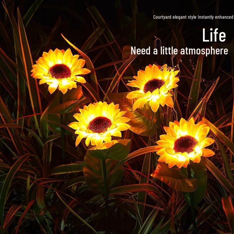 Sunflower Solar Garden Light - Outdoor Yard and Lawn Decorative Atmosphere Lamp