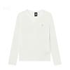 Solid Color Brand Logo Letter Print Round Neck Sports Casual Loose Long Sleeve T-Shirt Women T-Shirt White A11W211220FWT