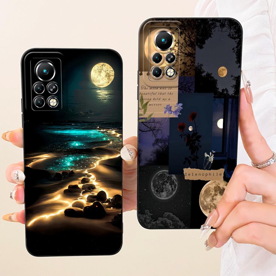 Fashion Painting Phone Case For Infinix Note 11 11s 11 Pro X697 X663 X698 Funda Soft Matte Silicone Bow Pattern Cartoon Cat Capa