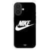 Чехол для телефона - MANIACASE - iPhone 17 - Силикон TPU - Мягкий - Логотип Nike белый черный