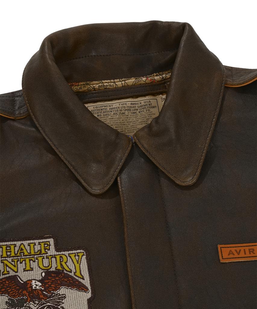 Avirex Antique Lamb Leather A-2 Jacket / 7835950007 Brown