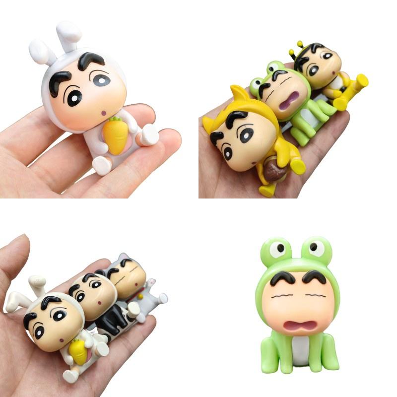 Adorable Crayon Shin-chan Pvc Figures For Desk, Car, Collection Set Of 6
