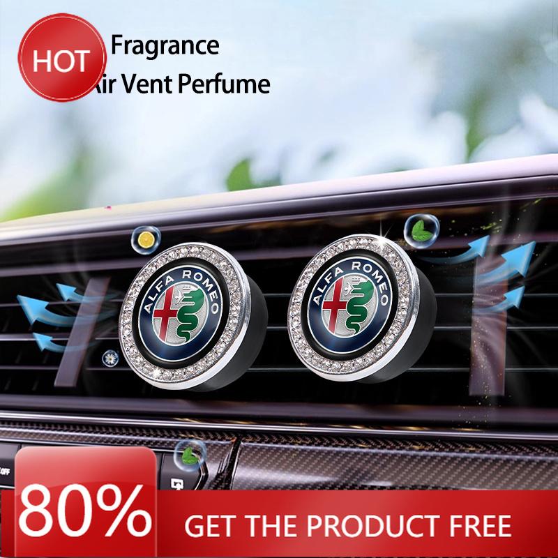 Hub Caps Car Air Conditioning Vent Perfume Air Fresheners Aromatherapy For Alfa Romeo 4C 159 Spider Giulia Giulietta Mito Car Fl XGHIJ1