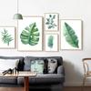 Зеленые листья, настенная живопись на холсте, простой стиль, растения, скандинавские постеры и принты, декоративная картина, современное украшение для дома