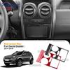Наклейка из настоящего мягкого углеродного волокна для Dacia Duster 2014 2015 2016 2017 2018 с левым рулем (LHD) и правым рулем (RHD), аксессуары для отделки экрана центральной консоли автомобиля