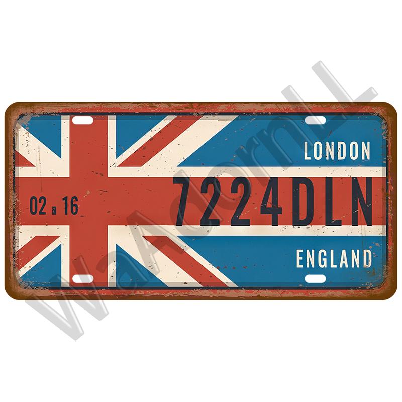 Metal Sign Germany USA Country Flag France Tin Sign Plaque Russia Spain Tinplate Plate For Wall Home Restaurant Craft Bar Decor