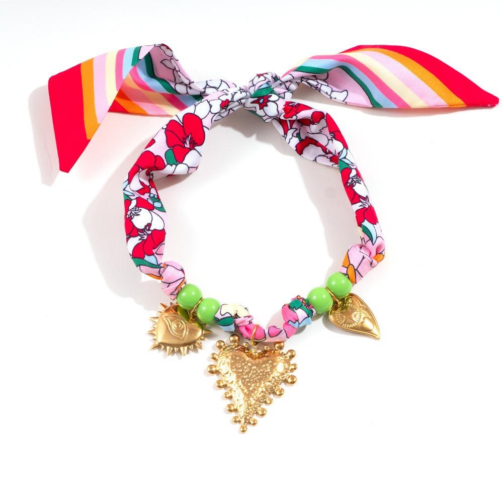Printing Sweet Pendant Necklace Ethnic Style Bag Accessories Spicy Girls
