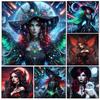 5D DIY Full Round Square Diamond Painting Halloween Witch Set Mosaic Embroidery Home Decoration Cartoon Decoration Gift 2024 New