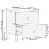 VidaXL Tables de Chevet 2 pcs, Armoires de Nuit avec Tiroirs, Tables de Téléphone, Meubles de Rangement Chambre, Rétro, Bois 358211