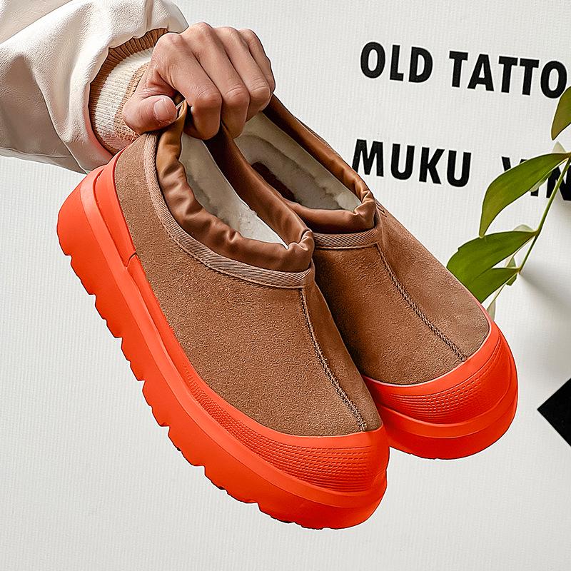 2023 Winter Fur Snow Boots: Thick Sole, Velvet-Lined, Unisex Couples Style, Enhanced Height, Warm Cotton