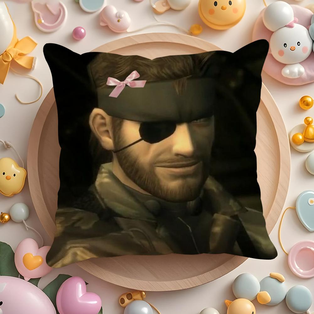 Metal Gear Solid Delta Eater Наволочка Плюшевая Ткань Мягкая Двусторонняя Печать Диван Теплый Зимний Домашний Подарок Наволочка