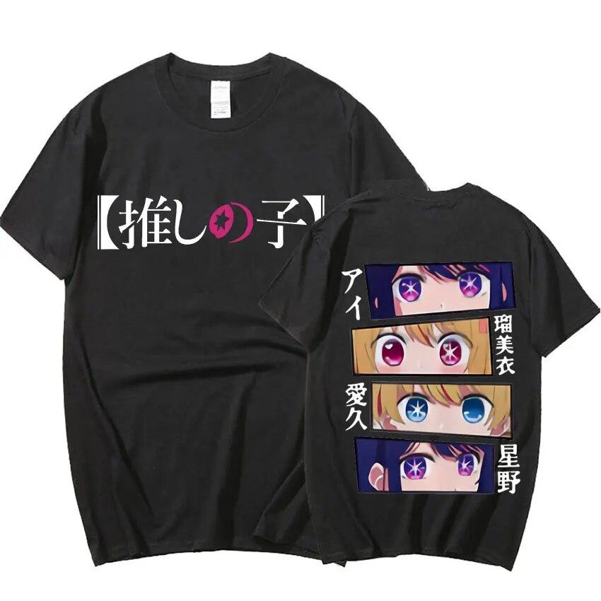 Japanese Anime Oshi No Ko Tee Shirt Unisexga Kawaii Ai Hoshino Graphic T-Shirt Unisex WoUnisex Aesthetics 100% Cotton T-Shirts Streetwear
