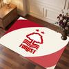Nottingham Forest Football Print Crystal Velvet Rug, Comfortable Water Absorbent Non Slip Indoor Floor Carpet
