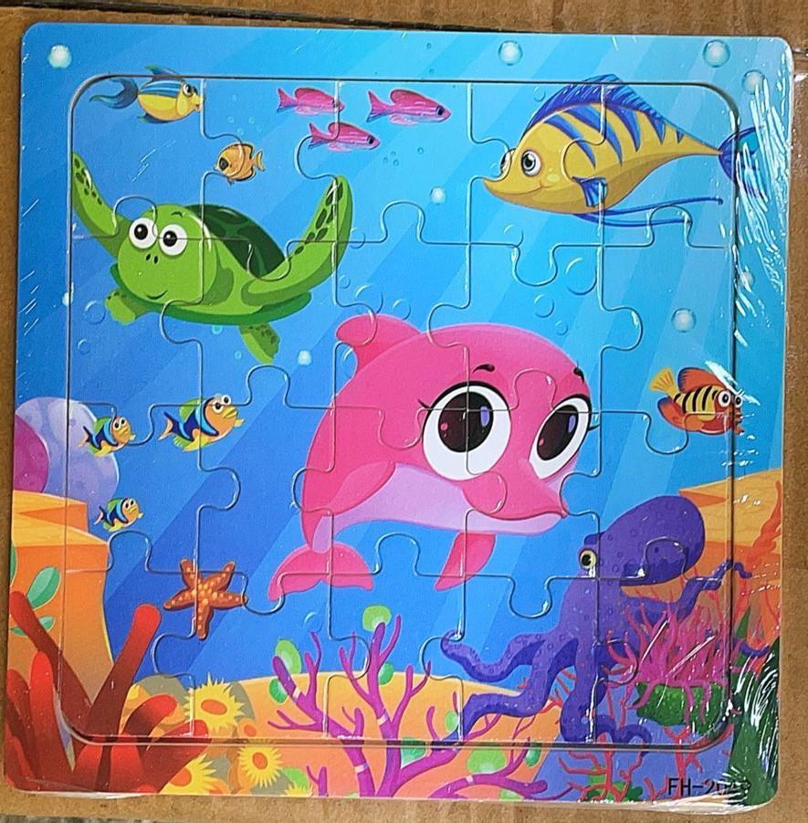 20-Piece Wooden Animal Cartoon Puzzle for Children Ages 3-7: Educational Early Learning Toy