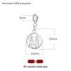 Fu Character Bracelet Charms: Gold Sand Pendants & Spacer Beads for DIY Jewelry
