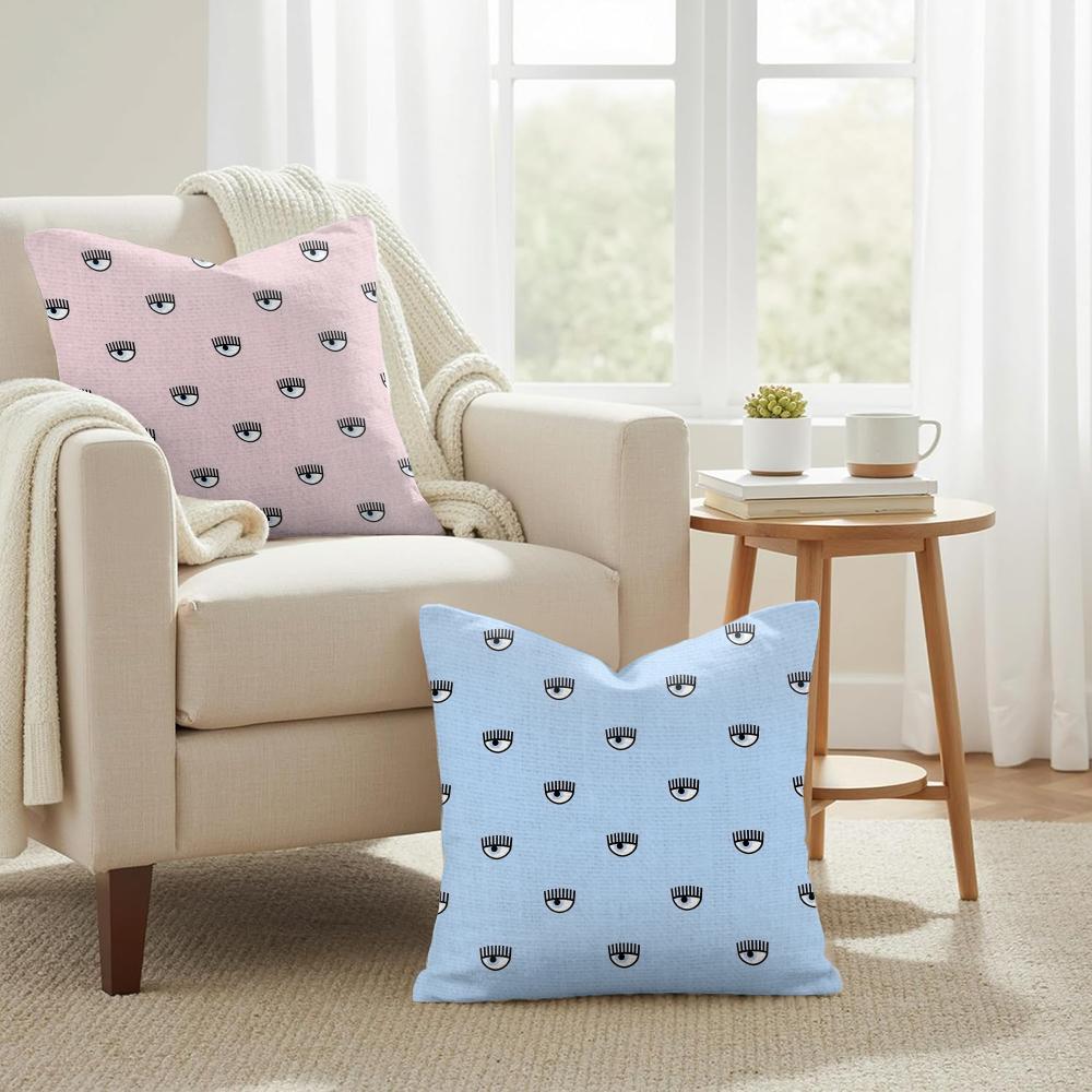 CChiara FFerragni Cushion Cover Natural Linen Organic Fabric DoubleSided Printing Couch Pillow Covers Home Decor