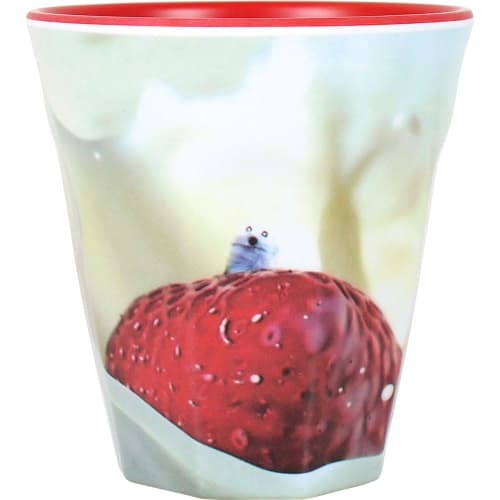Tees Factory Puppet Sunsun Matte Melamine Cup, Strawberry, 270ml, PS-5525573IC