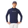TaylorMade Golf Logo Long Sleeve Mock, Navy, Size O, Men's, 24FW UN359