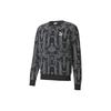 Luxe Aop Crew Neck Knit Sweatshirt Men Tops Black 530305-01