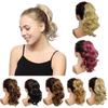 Short Hair Wavy Ponytail Hair Extensions Claw Ponytails Women's Hairpieces