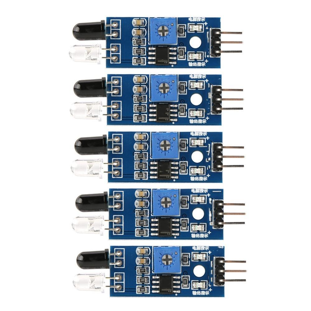 5 PCS 3.3V-5V Obstacle Avoidance Sensor 3-pin Photoelectric Switch Photoelectric Sensor Module Reflective IR Infrared Sensor