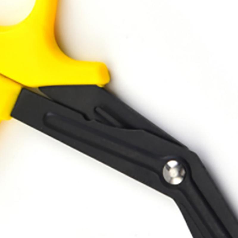 Ножницы для перевязки из нержавеющей стали и полипропилена, портативные многоцелевые ножницы для экстренной помощи на дому, желтые