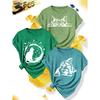 3 Simple and elegant women's party attire Cat Silhouette Series Round Neck Casual Sporty Fresh Elegant Plus Size Women's Short Sleeve T Fashionable