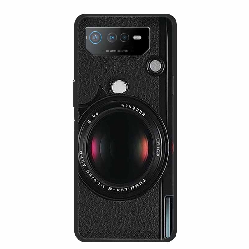 Чехол для Asus ROG Phone 6 Pro Phone6 Pro Coque Черный ТПУ Силикон Мягкая Задняя Крышка Чехол Для Asus ROG Phone 6D Ultimate Чехол для Телефона