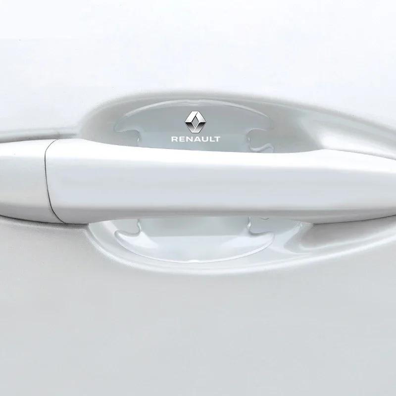 Auto Door Handle Bowl Anti-Scratch Sticker Protection Strip Car Accessories For Renault Clio Laguna 2 Megane 3 Duster Logan S999