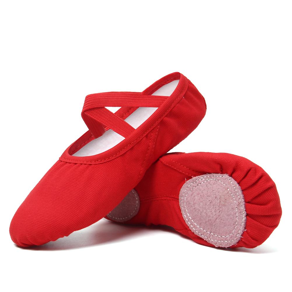 Балетные туфли для девочек, парусиновые балетные тапочки на мягкой подошве, детские балетки для практики, женская танцевальная обувь