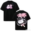 Anime Bocchi The Rock Hitori Gotoh Classic Maid Outfit Double‑Sided Print T‑Shirt Y2K Men Women Gothic Cotton Oversized T-shirts