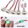 2pin USB Type-C 5A Input Charging Socket with LED Light Flat USB-C Power Connector Tinned Copper Wire End Female Connector