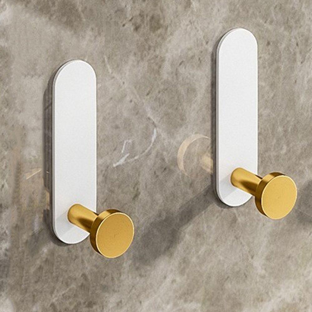 2 шт./компл. Космический алюминий Без сверления Самоклеящиеся Вешалки для полотенец Крючок для душа Крючок для халата Настенная вешалка