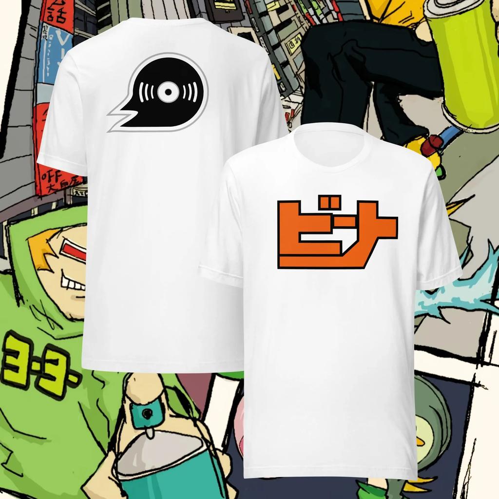 Classic Nostalgic Games Jet Set Radio Peripherals Print Tshirt Unisex Women Oversized Wind Tee Crewneck Cotton Casual Harajuku Top