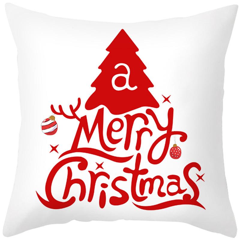 Christmas Series Patterns Throw Pillow Cover With Short Plush Print For Living Room Sofa Decoration Cushion Cover Pillow Covers