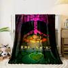 Peace Symbol with Heart and Abstract Design Flannel blanket for bedroom, living room, sofa, and nap sofas.