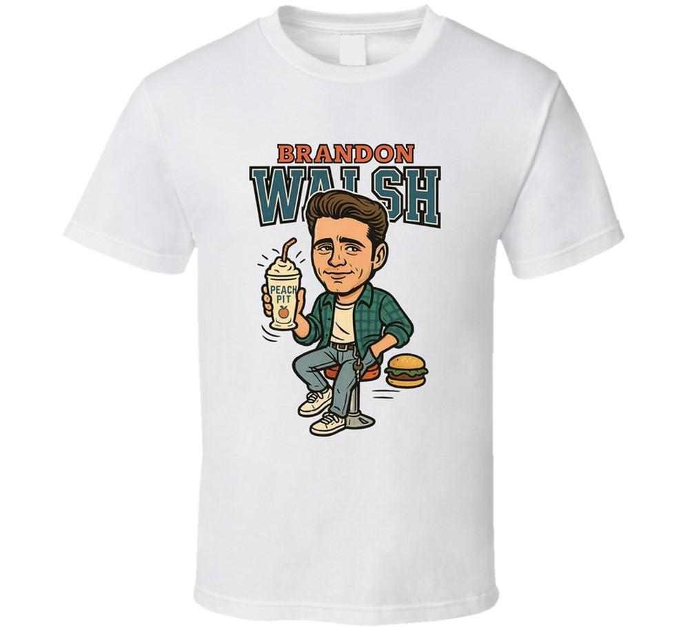 Brandon Walsh Beverly Hills 90210 Caricature Retro Look Fan T Shirt Mens Womens Tees Top