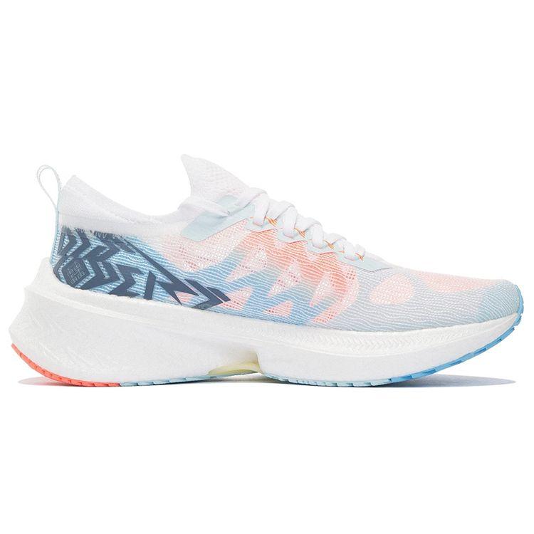 Кроссовки женские Li Ning Fei Dian Discovery One Piece Woven Low Top Running Shoes White Blue ARMS008-1
