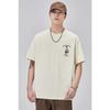 New Summer Ins Cartoon Printed White Short-sleeved T-shirt for Men