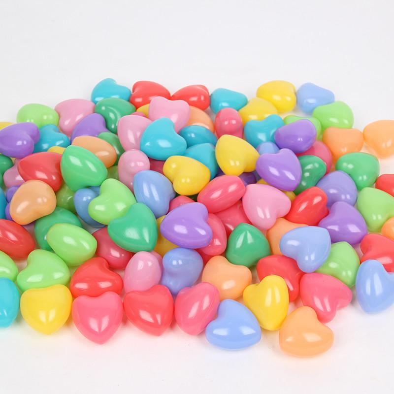 50 шт., разноцветные шарики со звездами и любовью, мягкие пластиковые шарики для воды, океанского шара, воздушный шар для снятия стресса, спортивные игрушки на открытом воздухе для детей и малышей