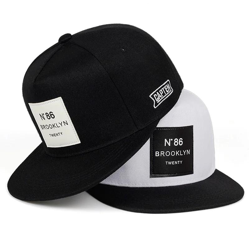 Женская бейсбольная хлопковая регулируемая шляпа Snapback с кожаной этикеткой N86, кепки в стиле хип-хоп, шляпа от солнца, унисекс, шляпы дальнобойщика