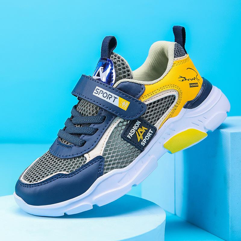 Children's Sports Boys 2025 Leather Surface Medium and Large Running Children's Shoe Surface New Casual Shoes Boys Casual Surface Net Ca