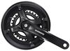 Система шатунов SHIMANO Black 46X30T 175 мм с защитой цепи Совместимая каретка с квадратным валом EFCTY5012E60CLB FC-TY501-2 8S/7S 122,5 мм (LL123)