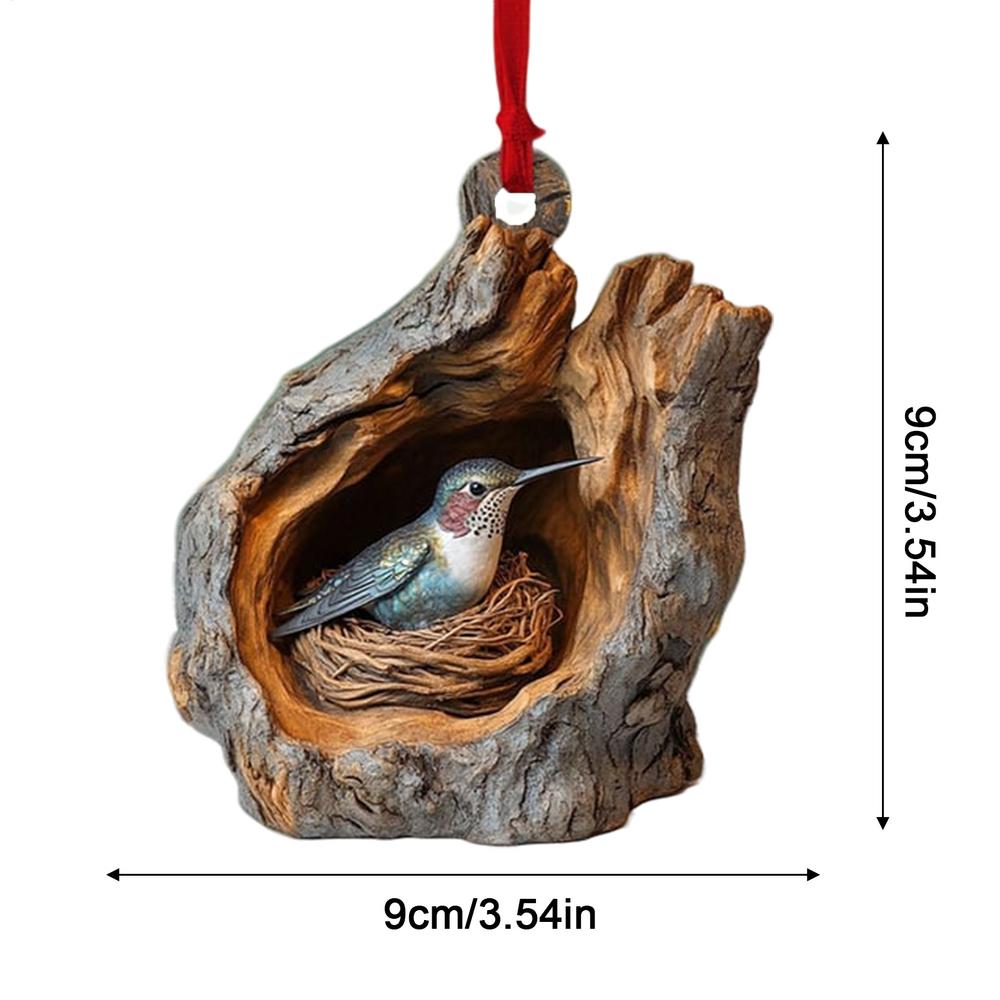 Animal Christmas Ornaments 2D Cute Christmas Acrylic Pendant Animal Raccoon Owl Squirrel Hedgehog Bunny Bird Wildlife Ornaments