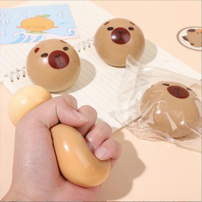 3 см Забавная игрушка-мялка Медленно восстанавливающая форму Мини Капибара Милая кукла для снятия стресса Мягкая грязь Снятие стресса Снятие тревоги Игрушка Игрушка для детей