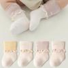 Newborn Infants Frilly Socks Soft Girls Cotton Sock For Kids Flower Pattern Children's Sock High Quality Baby Socken